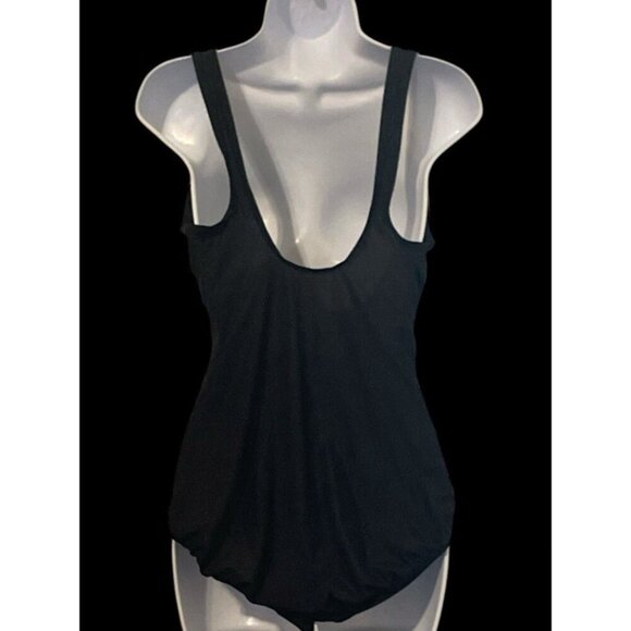 Beach Cabana Woman One Piece Mesh Insert Swimsuit Size 1X 16W/18W Bra No Pads - Picture 6 of 9